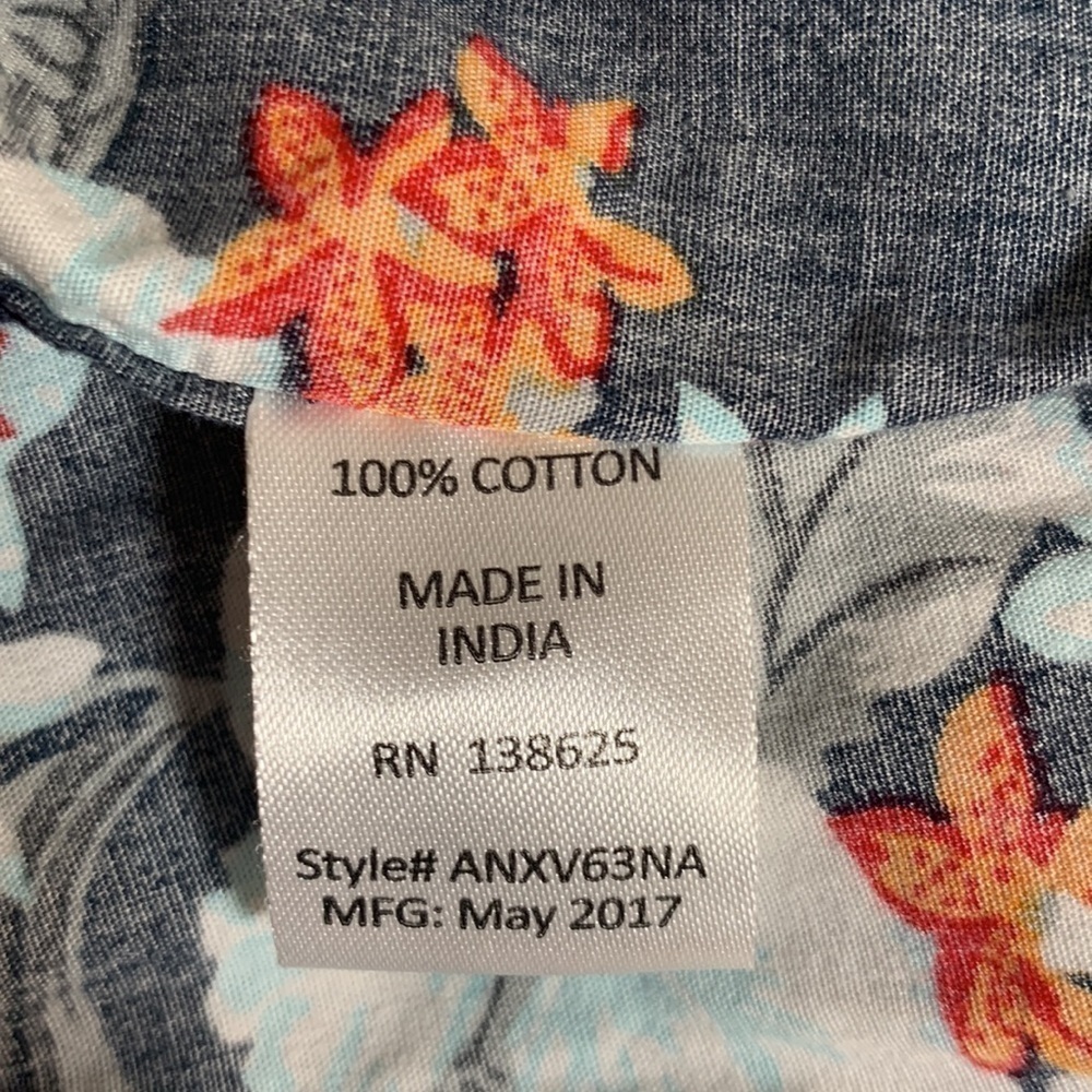 COLOURS Alexander Julian Cotton Hawaiian Shirt - Picture 9 of 9